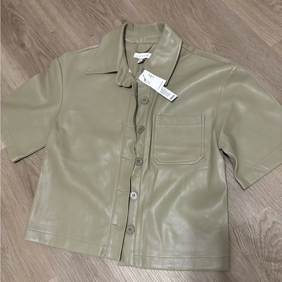NWT TopShop Faux Leather Top - Picture 5 of 8